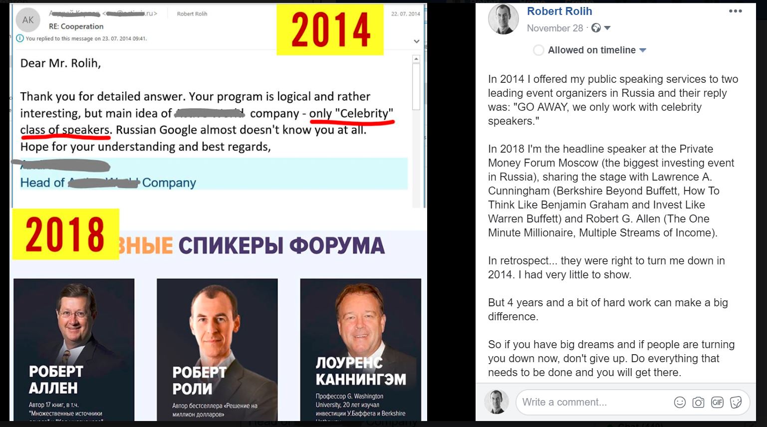 Robert Rolih in Russia